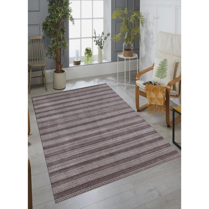 9' x 12' Hand Loomed Area Rug - Rust And White