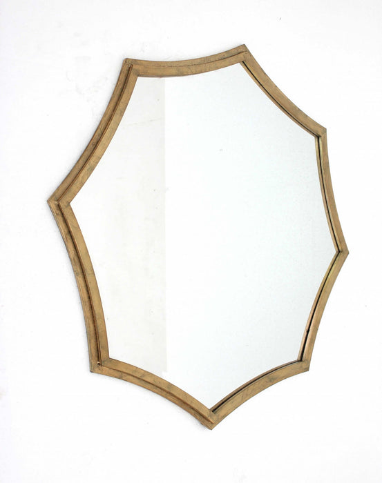 33" Octagon Metal Framed Accent Mirror - Gold