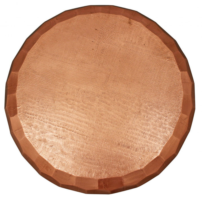 Rustic Hexagon Coffee Table - Copper Brass