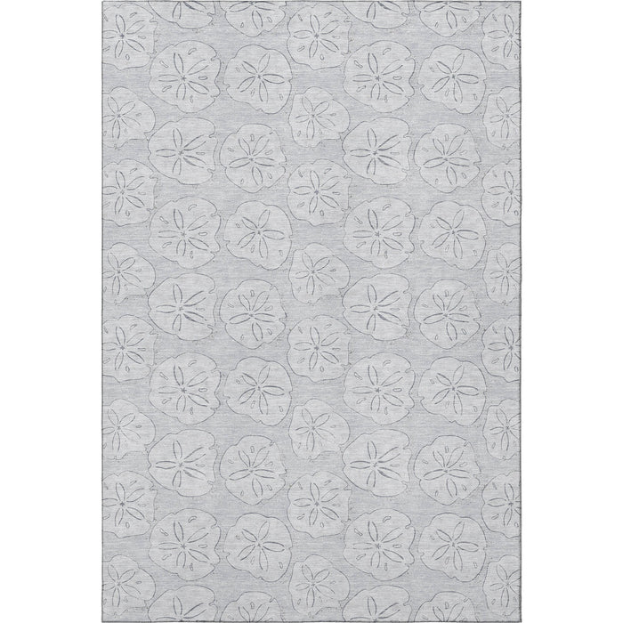 10' X 14' Geometric Washable Area Rug With UV Protection (646091) - Gray / Ivory