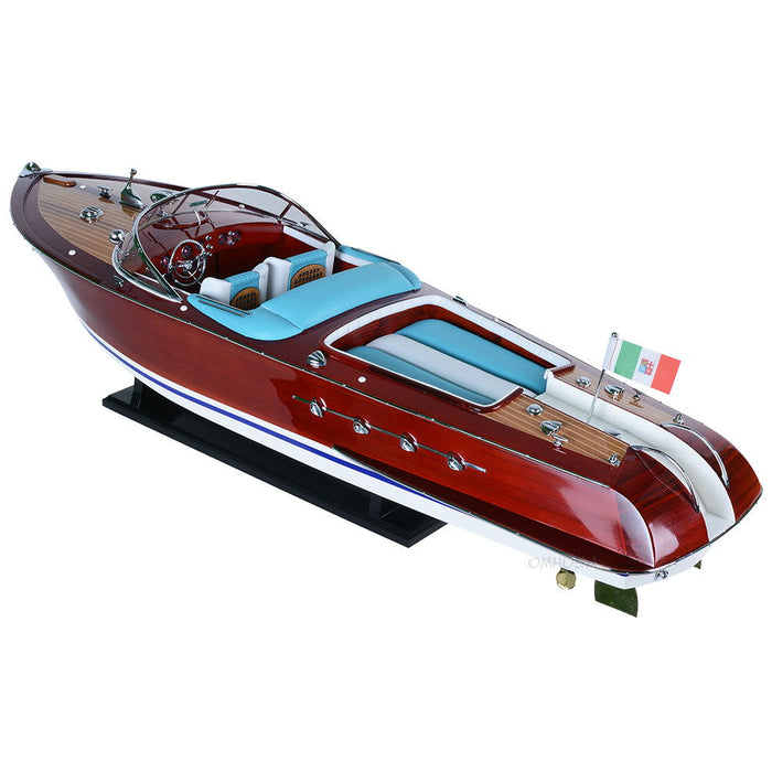 Hand Painted Model Boat (624203) - Light Brown / Dark Brown
