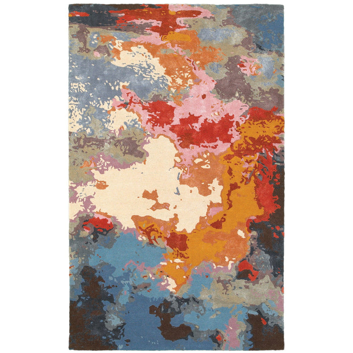 8' X 10' Industrial Abstract Hand Tufted Area Rug - Pink
