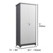 Large Giga outdoor cabinet with vertical design, shelves, secure lock, and spacious storage for outdoor organization.