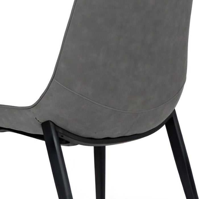 Dining Side Chairs In Faux Leather (Set of 2) - Gray