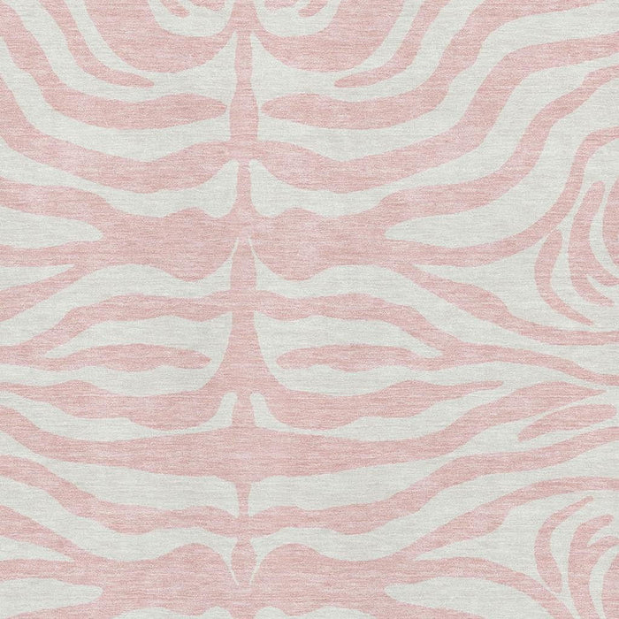 10' X 14' Animal Print Washable Area Rug With UV Protection (681791) - Pink / Ivory