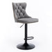 Set of 2 Giga modern upholstered swivel barstools with adjustable height, tufted backs, perfect for home pub and kitchen island seating
