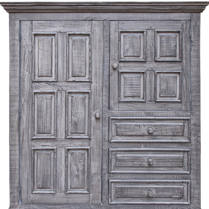 Solid Wood Three Drawer Gentlemans Chest - Gray