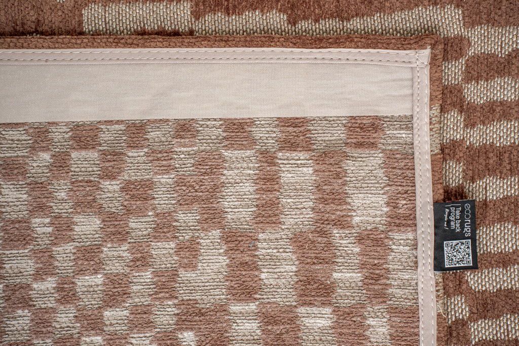 8' X 11' Geometric Berber Washable Area Rug With UV Protection (609867) - Brown / Beige
