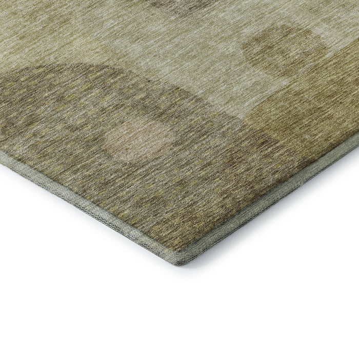 10' X 14' Geometric Washable Area Rug With UV Protection (684792) - Beige / Gold