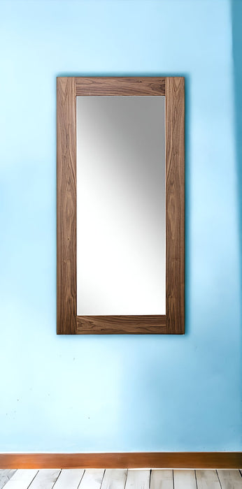 79" Framed Leaning Full Length Hanging Mirror - Brown