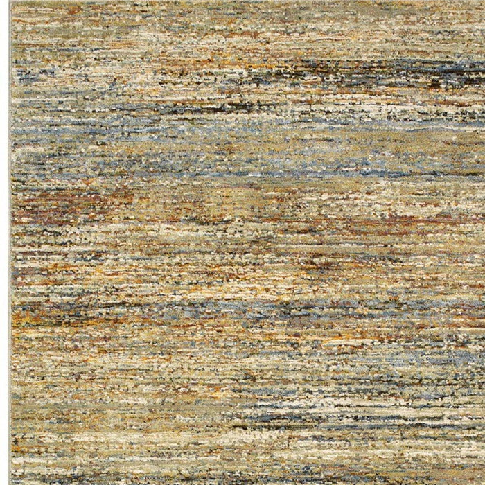 9' x 12' Abstract Area Rug - Gold And Green