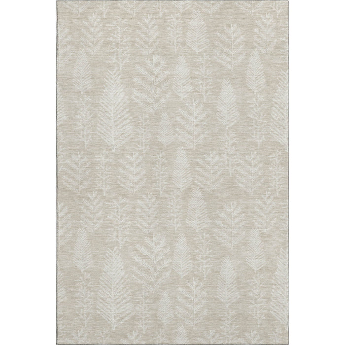 10' X 14' Floral Washable Area Rug With UV Protection (701750) - Beige / Ivory