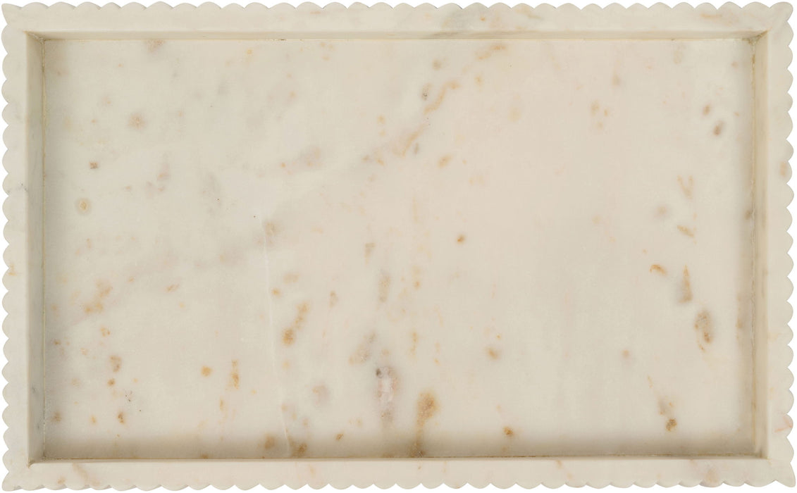 Marble tray by Meridian Furniture featuring a sleek, genuine marble surface with a modern design, perfect for home decor.