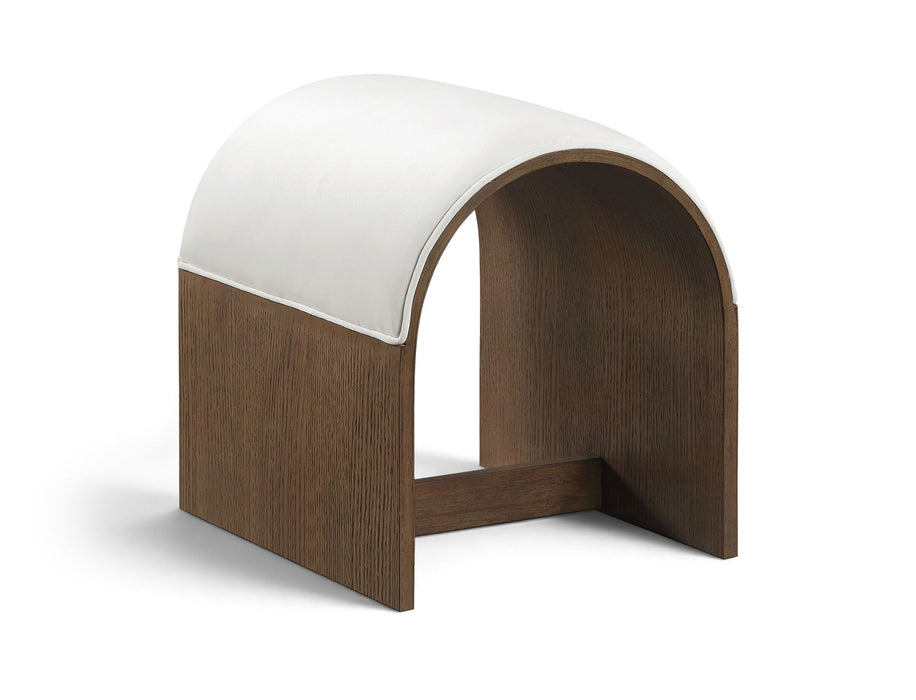Velvet upholstered bench by Meridian Furniture featuring sleek design and plush Sable velvet performance fabric.
