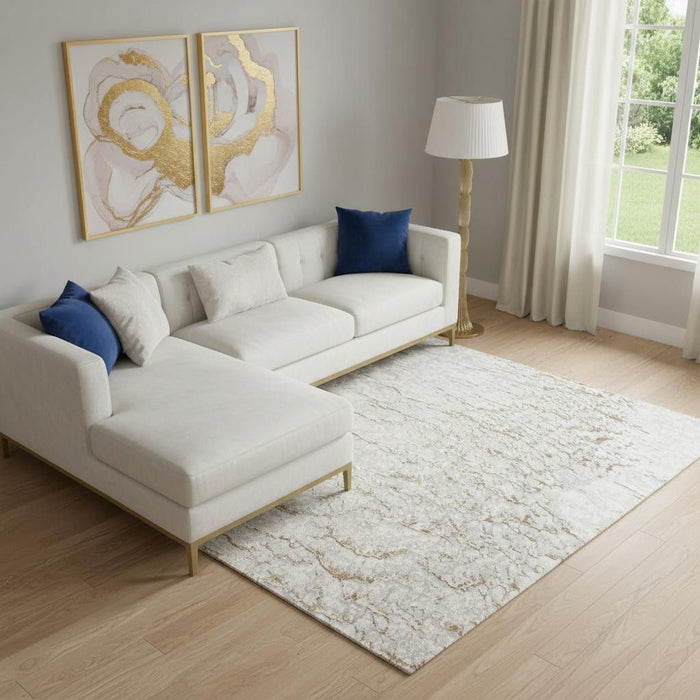 9' X 12' Abstract Area Rug (551440) - Gray / Brown