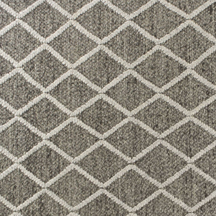 8' x 10' Hand Woven Diamond Pattern Indoor Area Rug - Dark Gray
