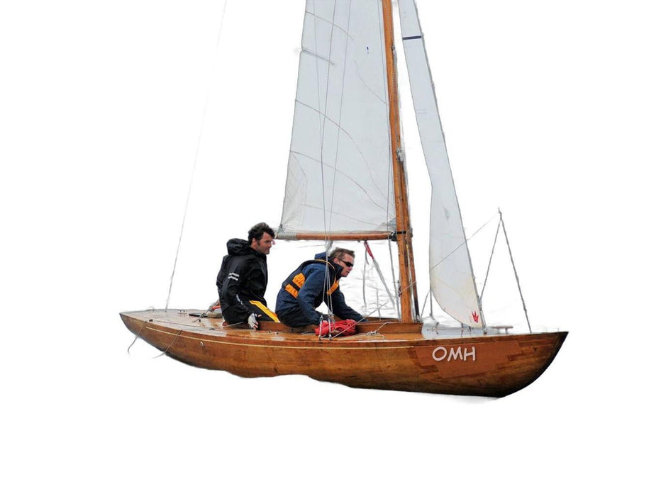 Hand Painted Model Boat (624611) - Light Brown / White