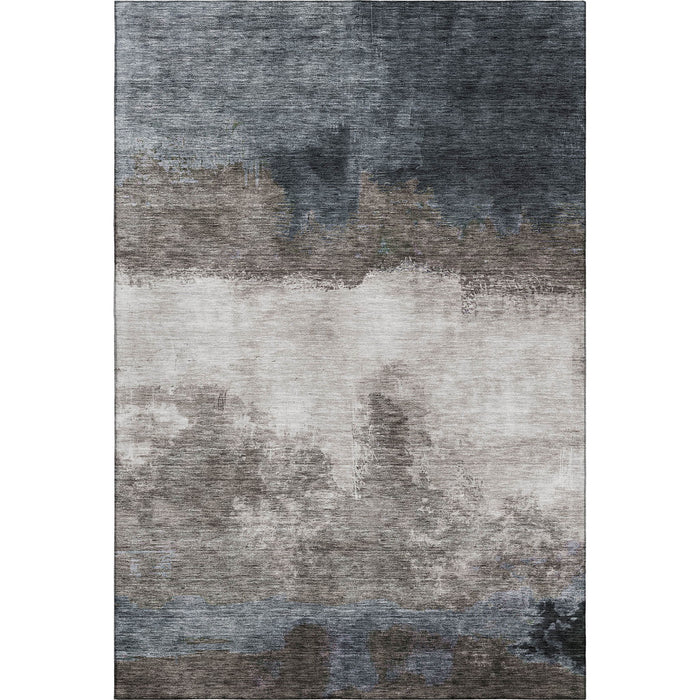 10' X 14' Abstract Washable Area Rug With UV Protection (683590) - Gray / Silver