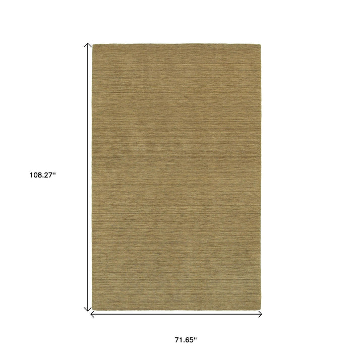 6' X 9' Wool Hand Tufted Area Rug - Gold