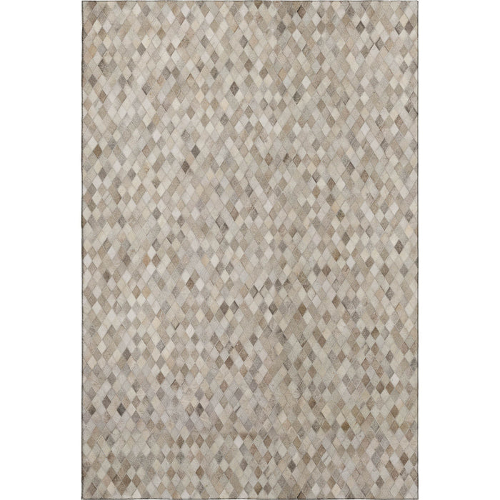 10' X 14' Geometric Washable Area Rug With UV Protection (644700) - Gray / Ivory / Beige