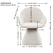 Giga beige 180° rotating accent swivel chair for living room with plush upholstery and modern design.