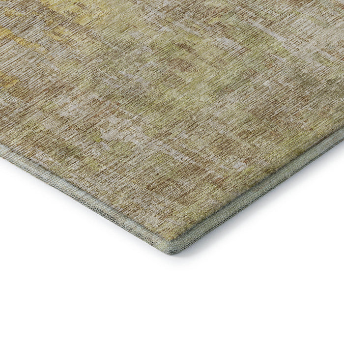10' X 14' Abstract Washable Area Rug With UV Protection (692268) - Fern Green / Blue / Beige