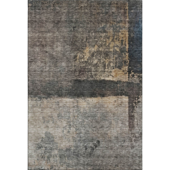 10' X 14' Abstract Washable Area Rug With UV Protection (688376) - Coffee / Beige