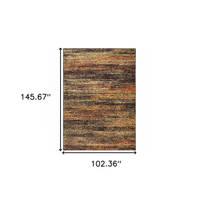9' x 12' Abstract Area Rug - Gold And Slate