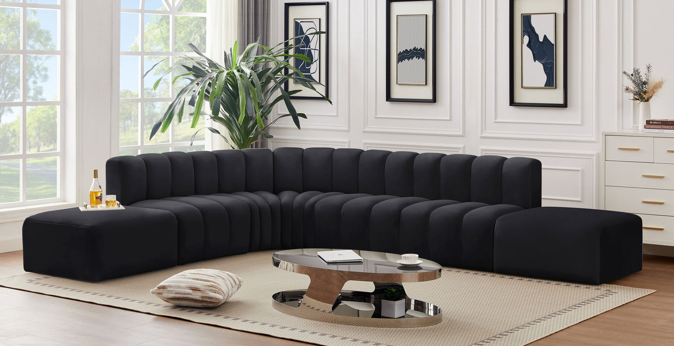 Arc - Velvet 7 Piece Corner Modular Sofa