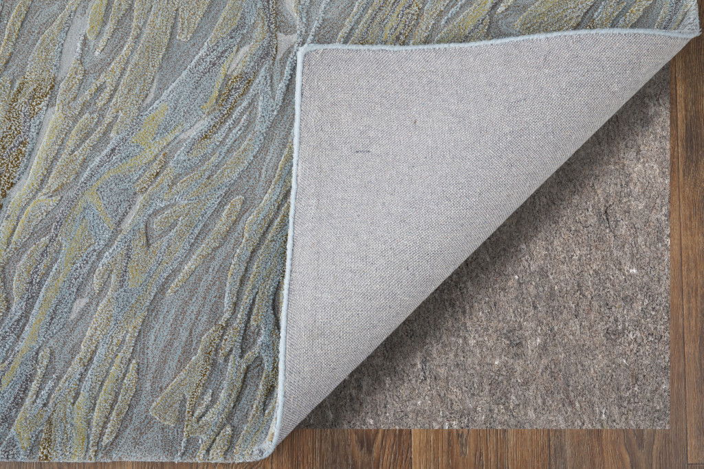 4' X 6' Abstract Hand Tufted Area Rug - Blue / Gray