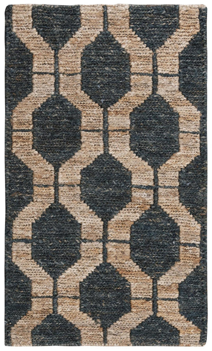 10' X 14' Jute Trellis Hand Woven Area Rug (747100) - Charcoal / Gray