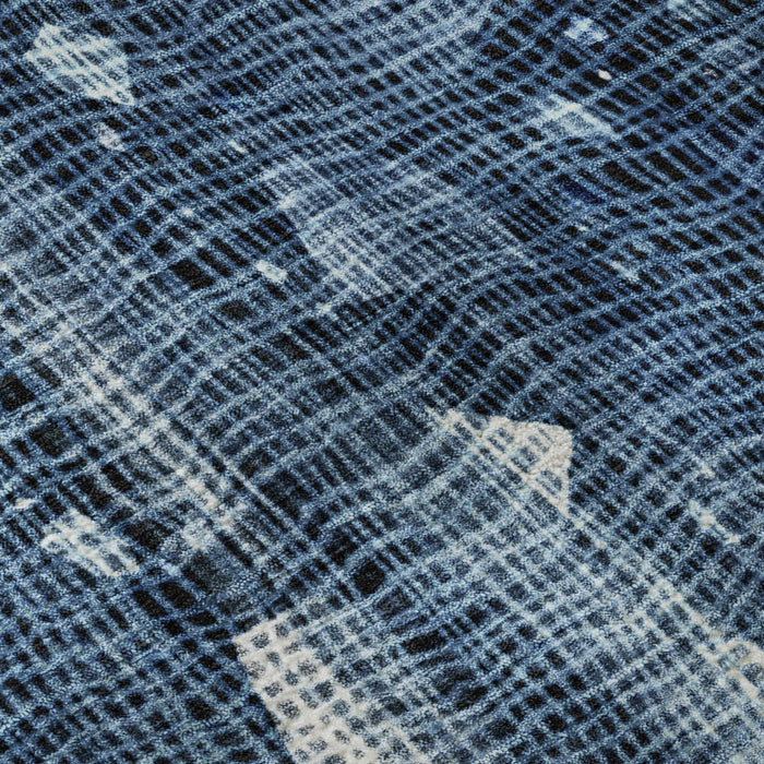 10' X 14' Abstract Washable Area Rug With UV Protection (717542) - Blue / Ivory