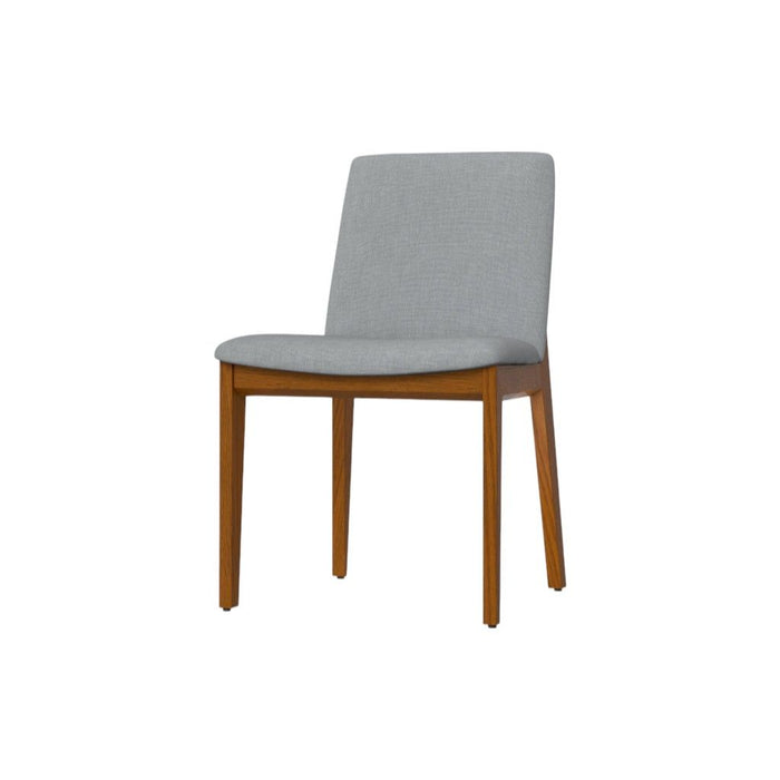 Wood Dining Parsons Chairs (Set of 2) - Walnut / Gray