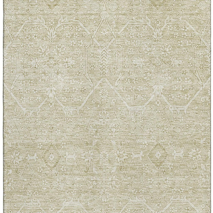 10' X 14' Floral Washable Area Rug With UV Protection (691752) - Beige / Ivory