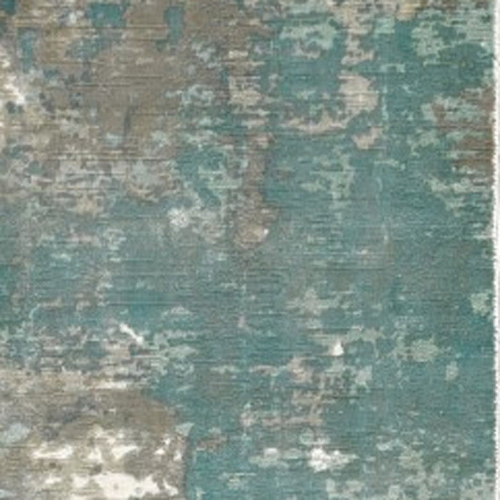 3' x 10' Abstract Pattern Indoor Runner Rug - Blue And Gray