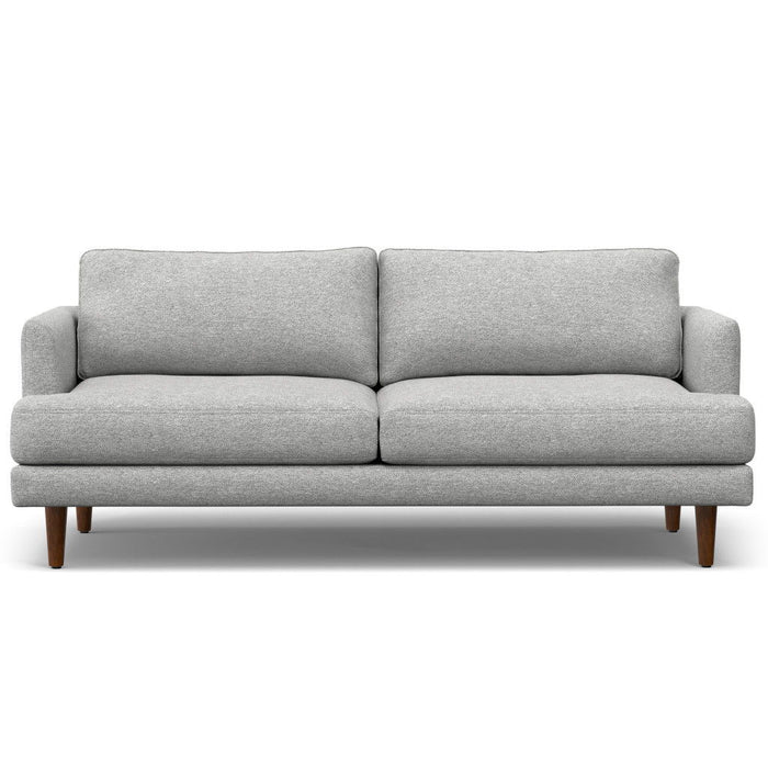 76" Sofa With Brown Legs - Gray