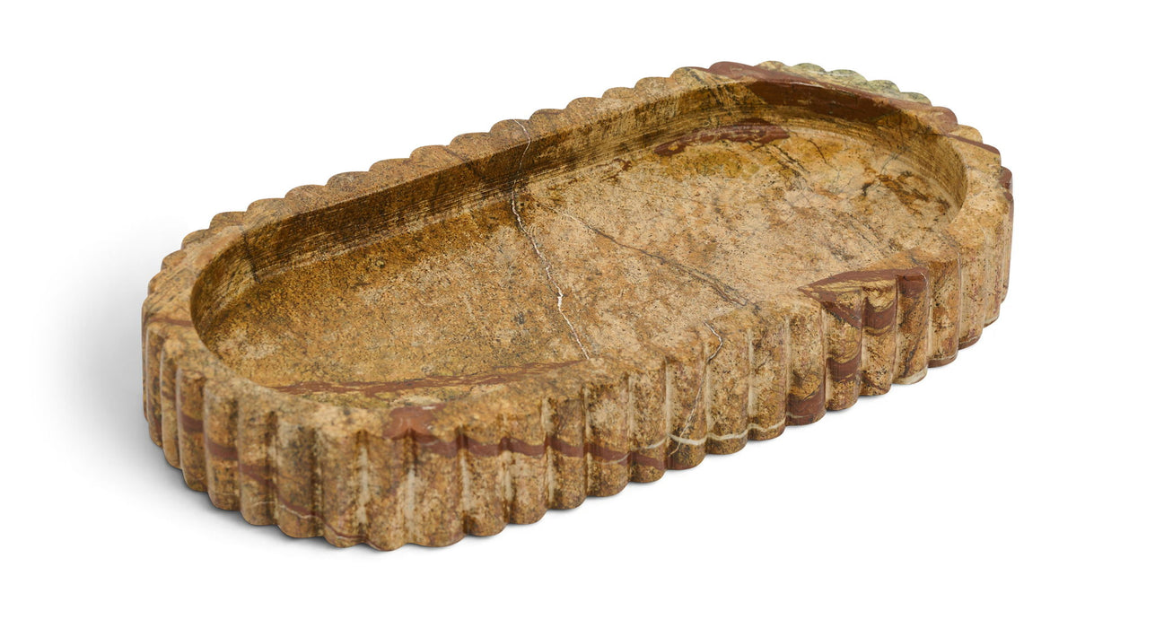 Marble tray by Meridian Furniture featuring a sleek, polished genuine marble surface with raised edges for elegant serving and display.