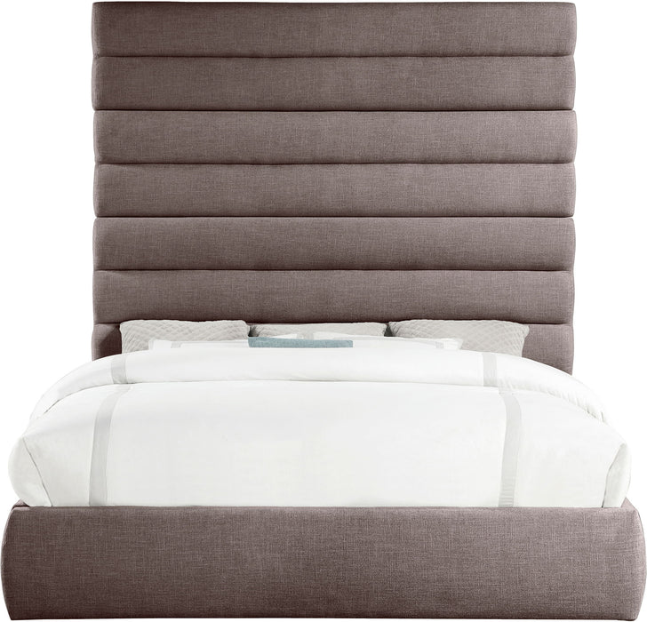 Adam - Linen Fabric Bed With 89" Headboard