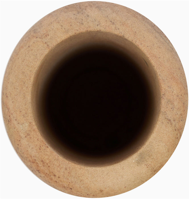 Rousse Sandstone Vase by Meridian Furniture featuring a smooth, rounded sandstone finish perfect for decorative use.