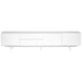White Wood Cabinet TV Stand with enclosed storage and modern design from HomeRoots, perfect for organizing entertainment essentials.