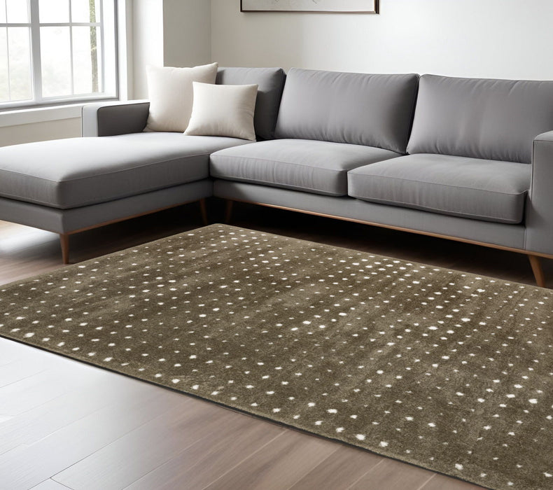 10' X 13' Geometric Area Rug - Brown And Ivory