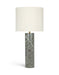 Meridian Furniture Titan textured fabric table lamp with a modern design and neutral color, ideal for living room or bedside lighting.