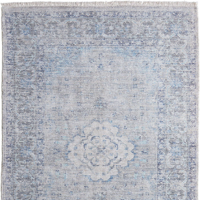10' X 14' Bohemian Oriental Hand Woven Distressed Area Rug With Fringe - Gray