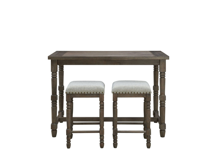 54'' Solid Wood Rectangular Bar Table - Walnut
