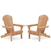 Set of two Giga outdoor wooden Adirondack lounge chairs in solid cedar, ideal for garden patio relaxation.