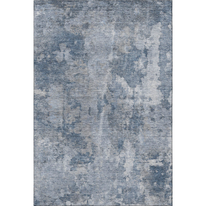 10' X 14' Abstract Washable Area Rug With UV Protection (649816) - Blue / Ivory