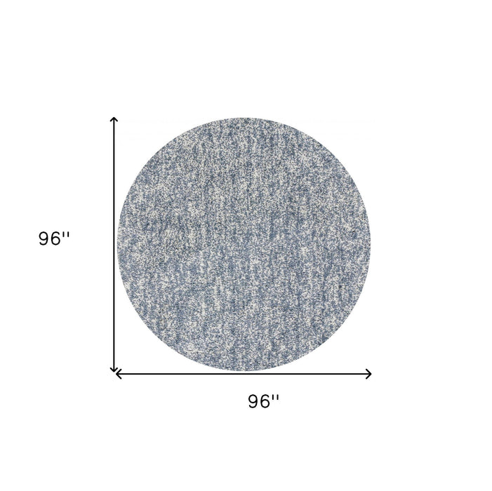 8' Heather Round Indoor Shag Rug - Slate Gray