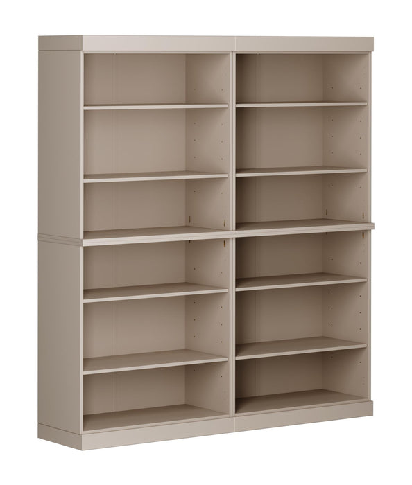 Adjustable Twelve Tier Library Bookcase - Beige