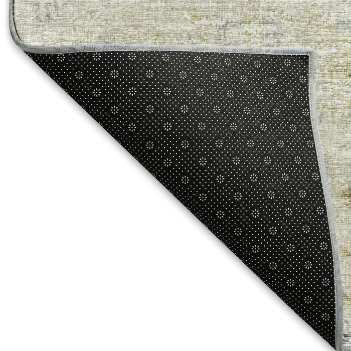 8' X 10' Abstract Washable Area Rug With UV Protection - Midnight