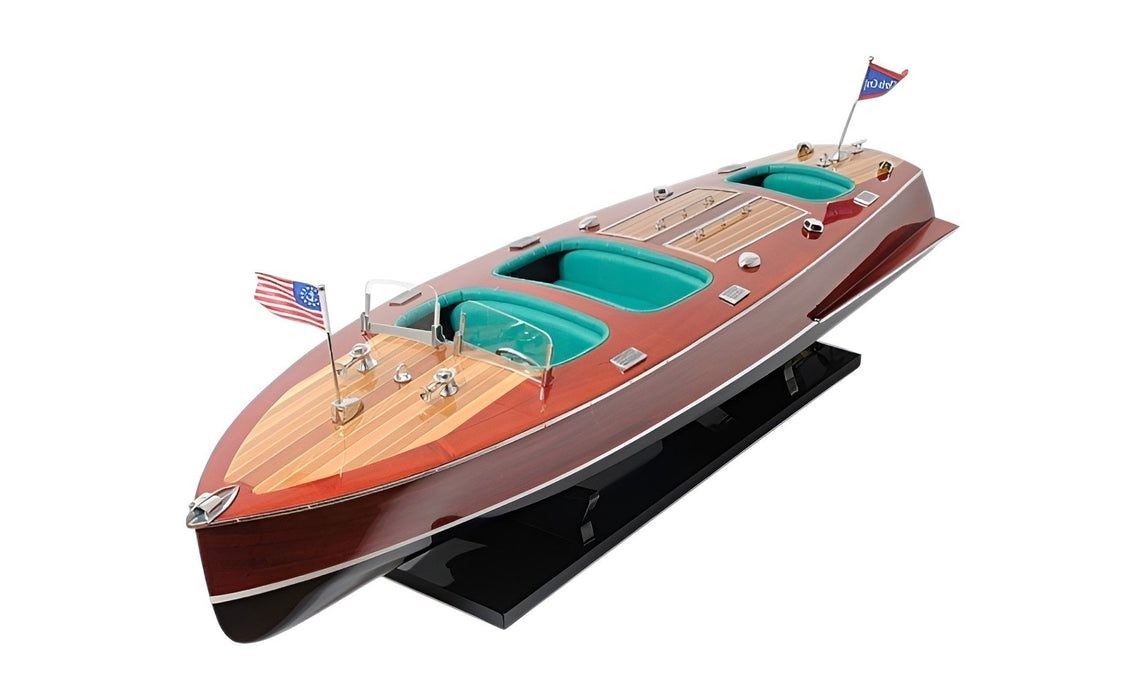c1928 Chris Craft Triple Cockpit Large Painted Model - Brown